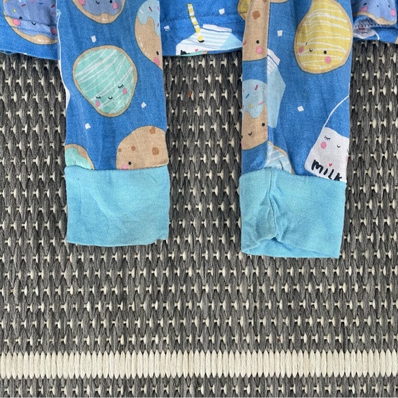 Little Sleepies Blue Cookies and Milk Bamboo Viscose Two Piece Pajama Set - Picture 5 of 10